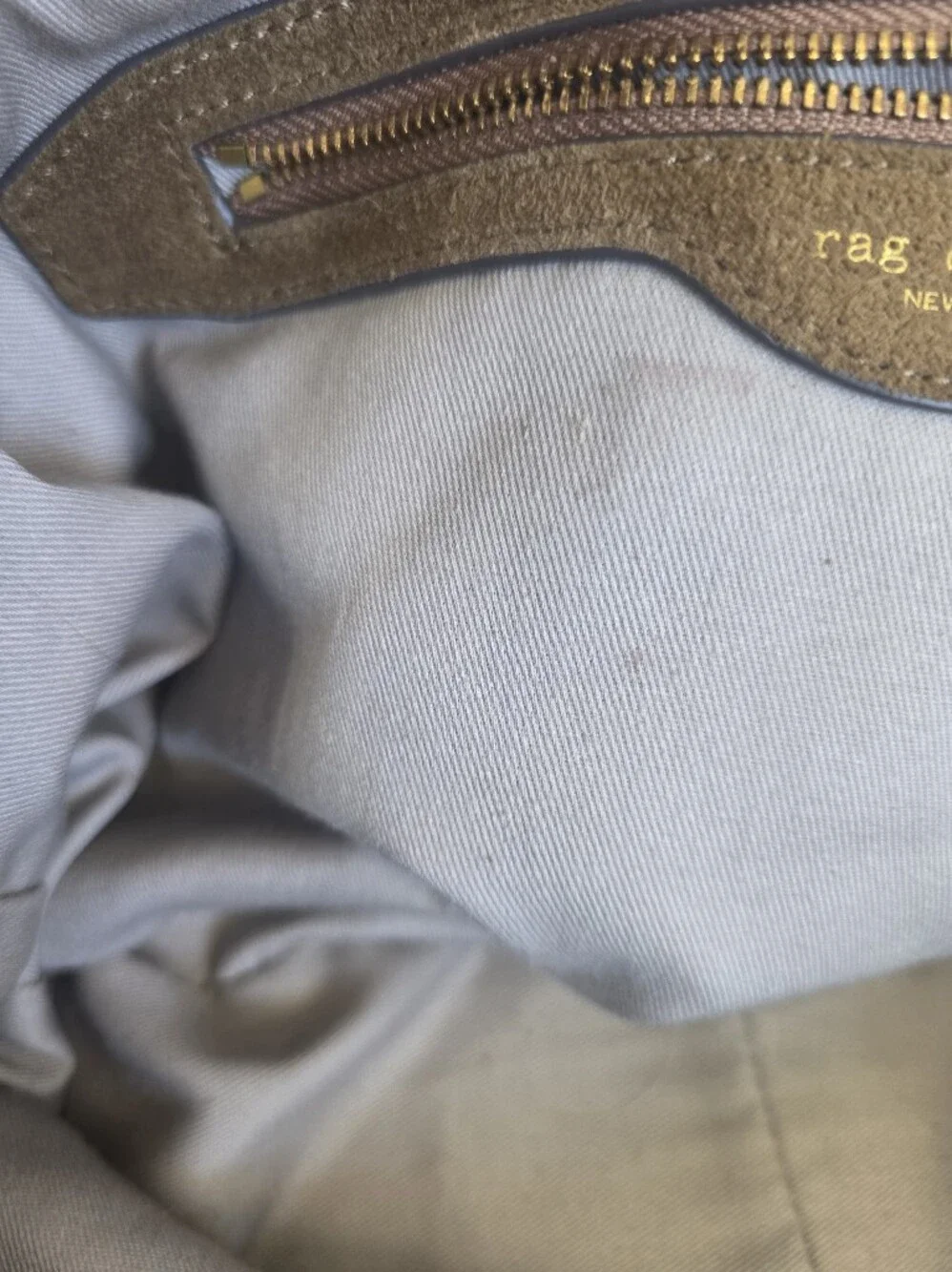 Rag & Bone Hudson Large Hobo Brown Suede leather bag